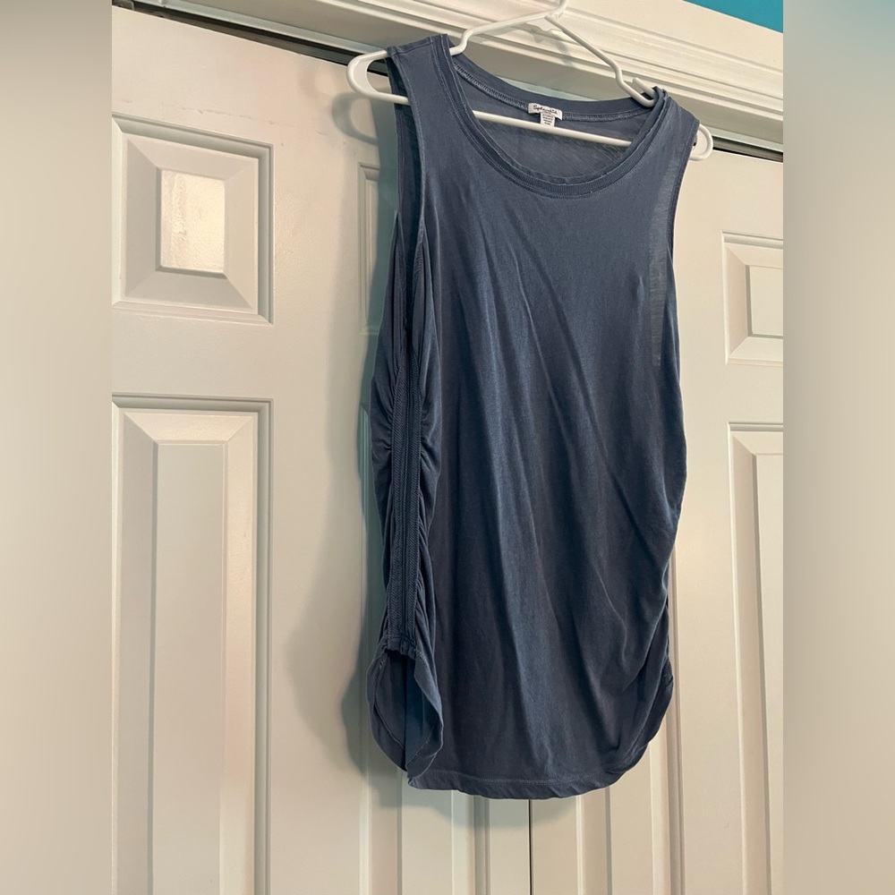 Women’s Splendid Sleeveless Navy Tank Top - Picture 3 of 4